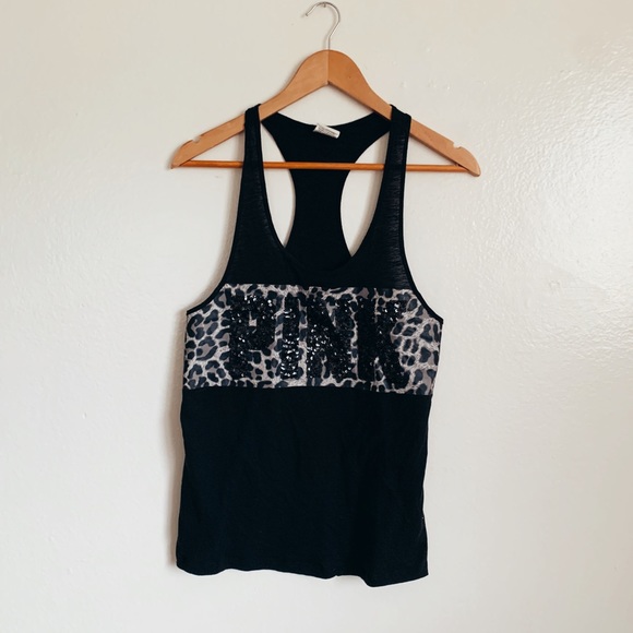 PINK Victoria's Secret Tops - PINK VS Cheetah Sequin Tank